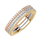 14K Rose 1/4 CTW Natural Diamond Stackable Ring