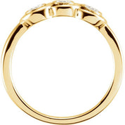 14K Yellow 1/3 CTW Natural Diamond Three-Stone Ring