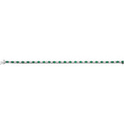 Platinum Natural Emerald & 2 1/3 CTW Natural Diamond Line 7"  Bracelet