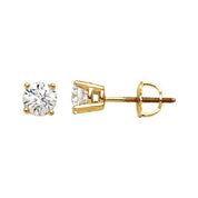 14K Yellow 1 CTW Natural Diamond Stud Earrings