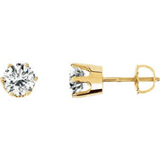 14K Yellow 2 CTW Natural Diamond Stud Earrings