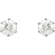 14K White 2 CTW Natural Diamond Stud Earrings