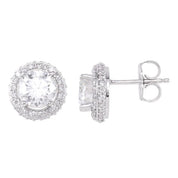 14K White 1 7/8 CTW Natural Diamond Earrings