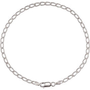 Sterling Silver 3 mm Curb 9.5" Chain