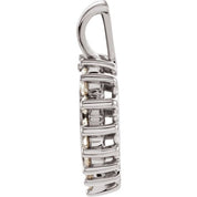 14K White 1/3 CTW Natural Diamond Heart Pendant