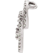 14K White 1 1/8 CTW Natural Diamond Journey Spiral Pendant