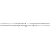 14K White 1/2 CTW Natural Diamond Station 18" Necklace