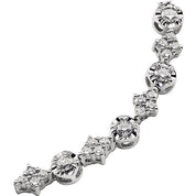 14K White 2 1/2 CTW Natural Diamond 7.5" Bracelet