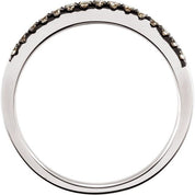 14K White 1/5 CTW Brown Diamond Stackable Ring - 651523:60001:P