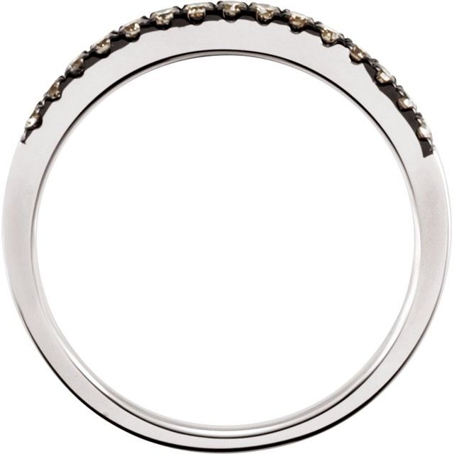 14K White 1/5 CTW Brown Diamond Stackable Ring - 651523:60001:P