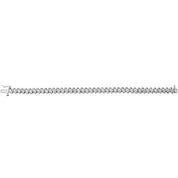 14K White 3 1/3 CTW Natural Diamond Line 7" Bracelet
