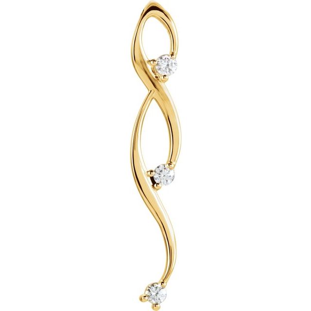 14K Yellow 3/8 CTW Natural Diamond Pendant