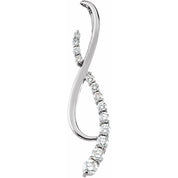 14K Yellow 3/4 CTW Natural Diamond Journey Pendant