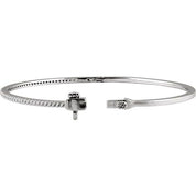 14K White 1/2 CTW Natural Diamond Pave 7" Bracelet