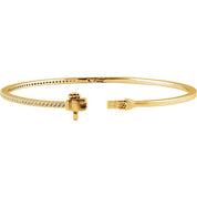 14K Yellow 1/2 CTW Natural Diamond Pave' 7" Bracelet