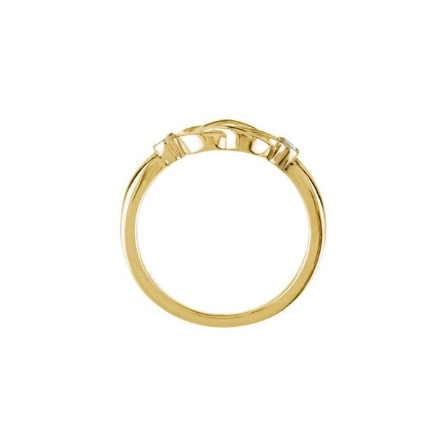 14K Yellow .06 CTW Natural Diamond Knot Ring