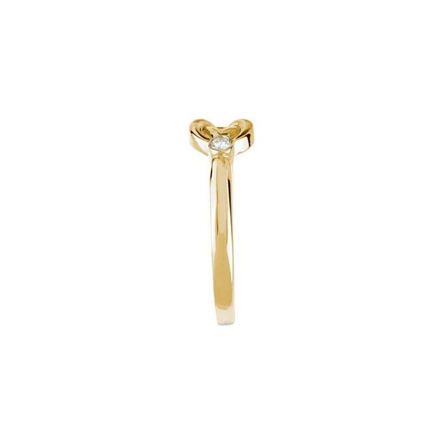 14K Yellow .06 CTW Natural Diamond Knot Ring