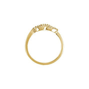 14K Yellow 1/5 CTW Natural Diamond Knot Ring