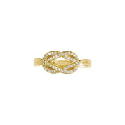 14K Yellow 1/5 CTW Natural Diamond Knot Ring