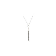 Sterling Silver1/4 CTW Natural Diamond Heart Key 18" Necklace