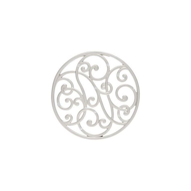 Sterling Silver 1/10 CTW Natural Diamond Circle Pendant with Bead Blast Finish