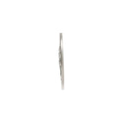 Sterling Silver 1/10 CTW Natural Diamond Circle Pendant with Bead Blast Finish