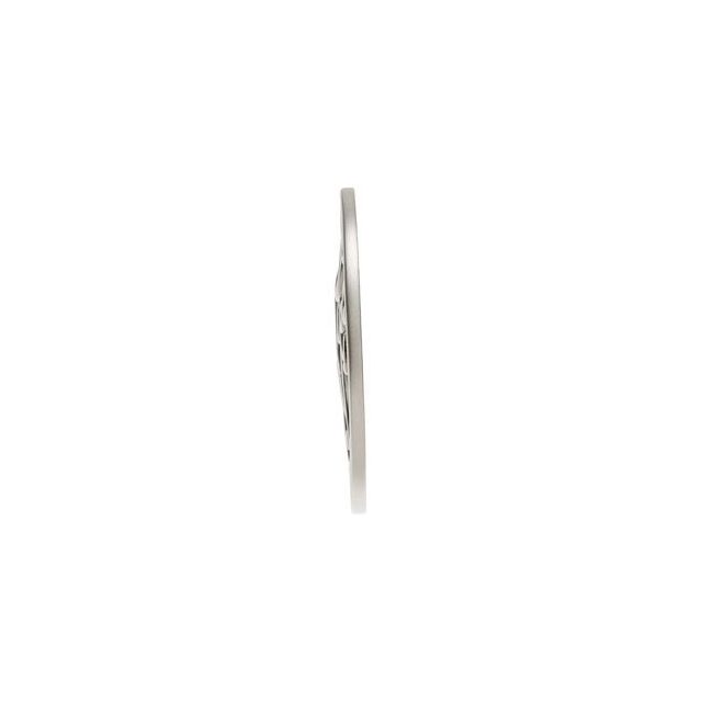 Sterling Silver 1/10 CTW Natural Diamond Circle Pendant with Bead Blast Finish