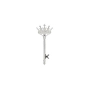 Sterling Silver 1/10 CTW Natural Diamond Crown Key Pendant