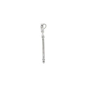 Sterling Silver 1/10 CTW Natural Diamond Crown Key Pendant