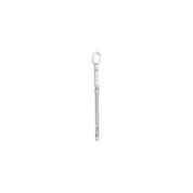 Sterling Silver 1/4 CTW Natural Diamond Heart Key Pendant