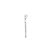 Sterling Silver 1/5 CTW Natural Diamond Fleur-de-lis Key Pendant