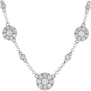 14K White 1/2 CTW Natural Diamond Station 18" Necklace
