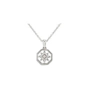 Sterling Silver .02 CT Natural Diamond 18" Necklace