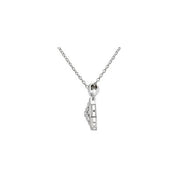 Sterling Silver .02 CT Natural Diamond 18" Necklace
