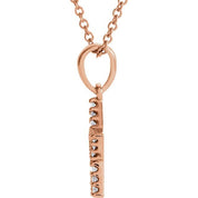 14K Rose Gold 1/8 CTW Diamond Petite Star Necklace - 16" by Brand