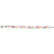 Sterling Silver Cultured Multi-Color Freshwater Pearl 7 3/4" Bracelet