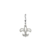 14K White 1/4 CTW Natural Diamond Charm