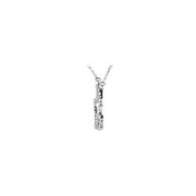 14K White 1/4 CTW Natural Diamond Puzzle Piece 16 1/2" Necklace