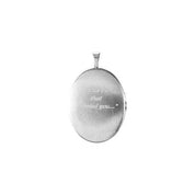 Sterling Silver Oval .015 CT Natural Diamond Footprints Locket