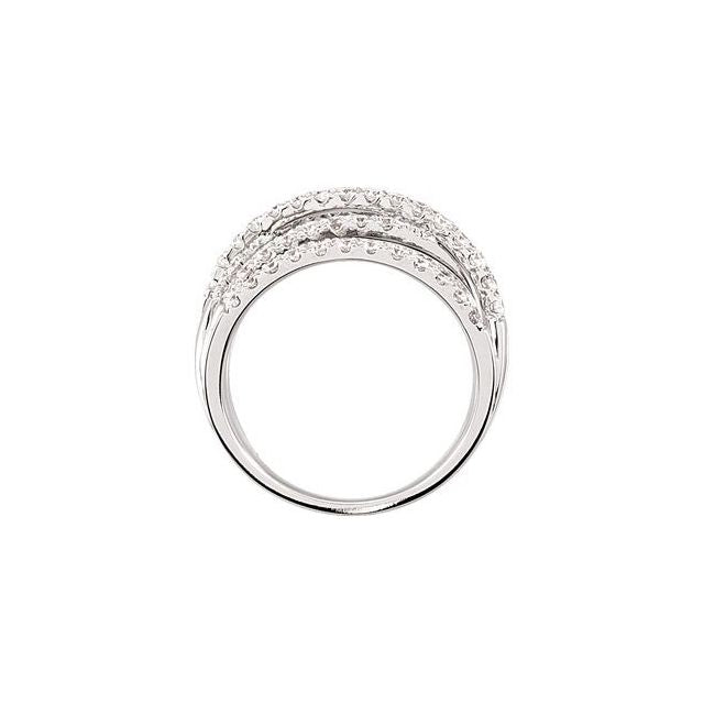 14K White 1 1/2 CTW Natural Diamond Ring