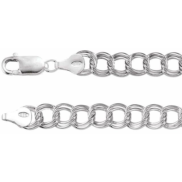 Sterling Silver 7 mm Curb 8" Chain