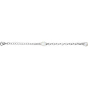 Sterling Silver Cultured White Freshwater Pearl 8.5" Bracelet