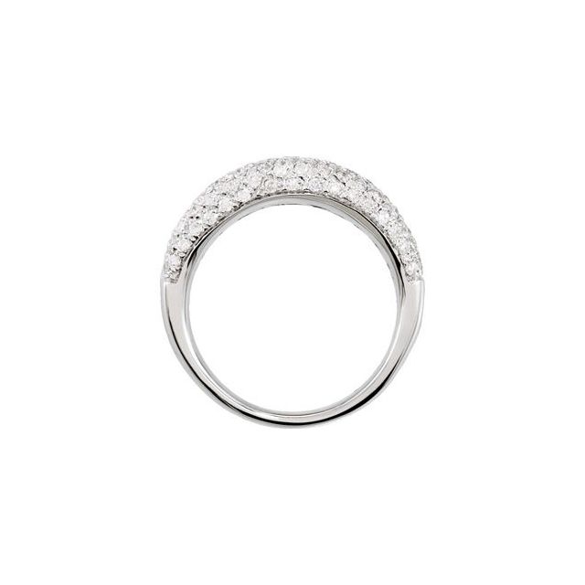 14K White 1 1/5 CTW Natural Diamond Pave Ring