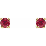 14K Yellow 2.5 mm Natural Ruby Stud Earrings
