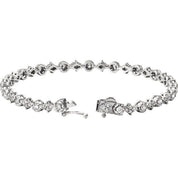 14K White 2 1/2 CTW Natural Diamond 7.5" Bracelet