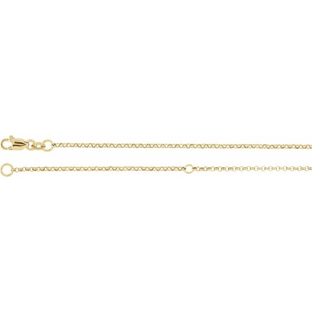 18K Yellow Gold-Plated Sterling Silver 1.5 mm Adjustable Hollow Rolo 18-20" Chain