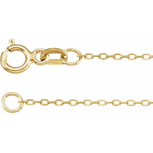 14K Yellow Diamond-Cut Cable Chain 24" - CH1018:1009:P