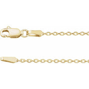 10K Yellow Diamond-Cut Cable Chain with 1.4 mm Links – CH1020 Series