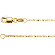 14K Yellow 1 mm Raso 24" Chain