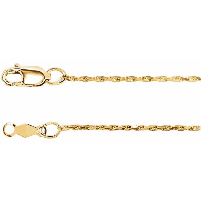 14K Yellow Diamond-Cut Rope Chain 20" - CH1024
